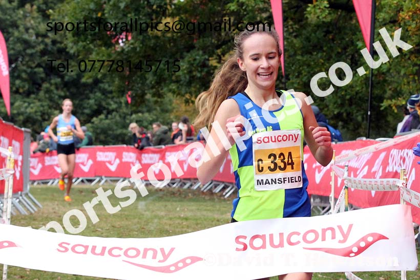 Womens under-17s 2021 National Cross Country Relays, Berry Hill Park, Mansfield. Photo: David T. Hewitson/Sports for All Pics